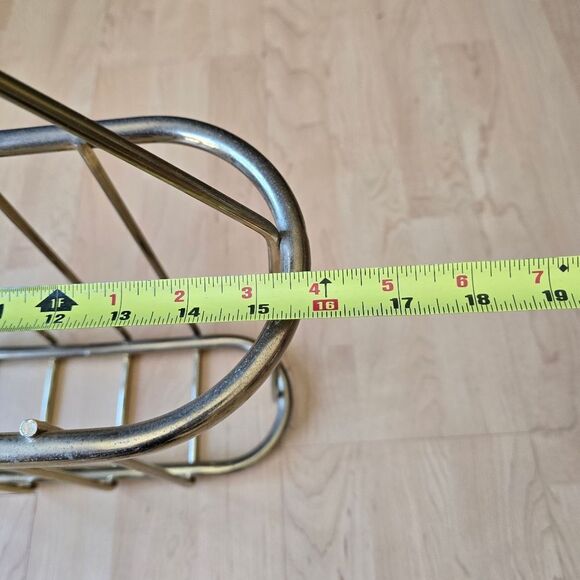 Mid Century Modern Brass Magazine Rack Book‎ Holder Vintage - Picture 5 of 8